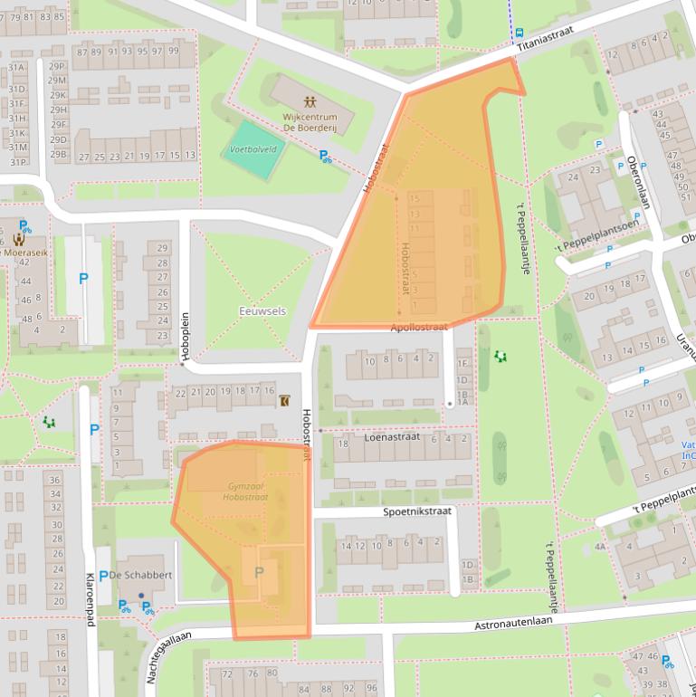 Kaart van postcodegebied 5702TH.