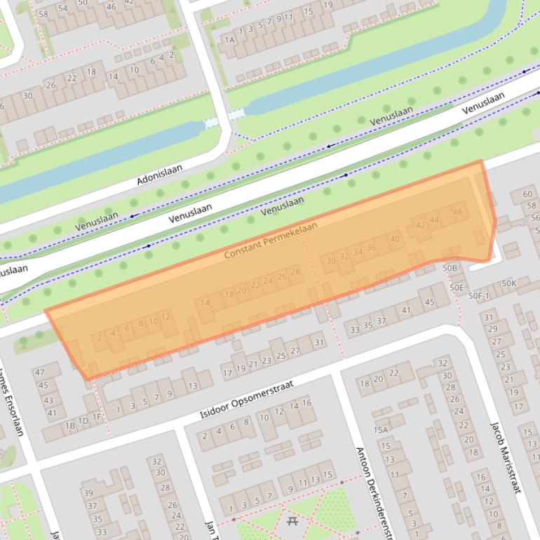 Kaart van postcodegebied 5702TT.