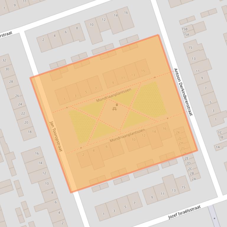 Kaart van postcodegebied 5702VB.