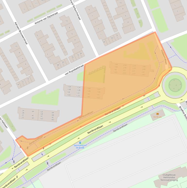 Kaart van postcodegebied 5702VS.