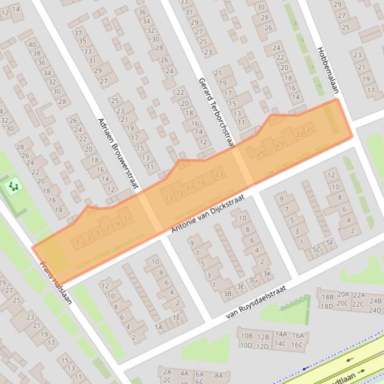 Kaart van postcodegebied 5702VT.