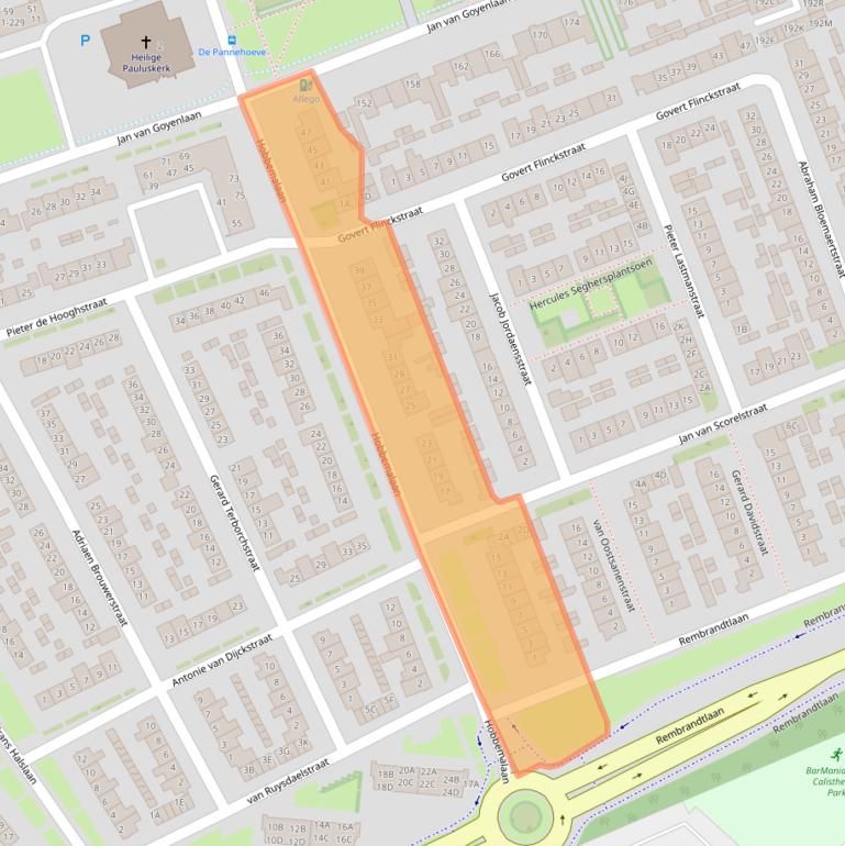 Kaart van postcodegebied 5702VV.