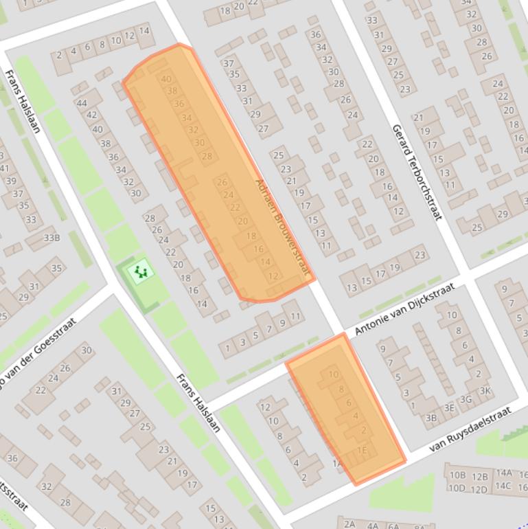 Kaart van postcodegebied 5702XC.