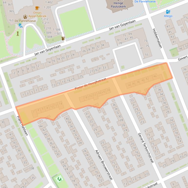 Kaart van postcodegebied 5702XE.