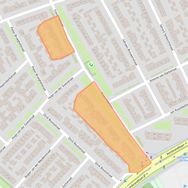 Kaart van postcodegebied 5702XG.