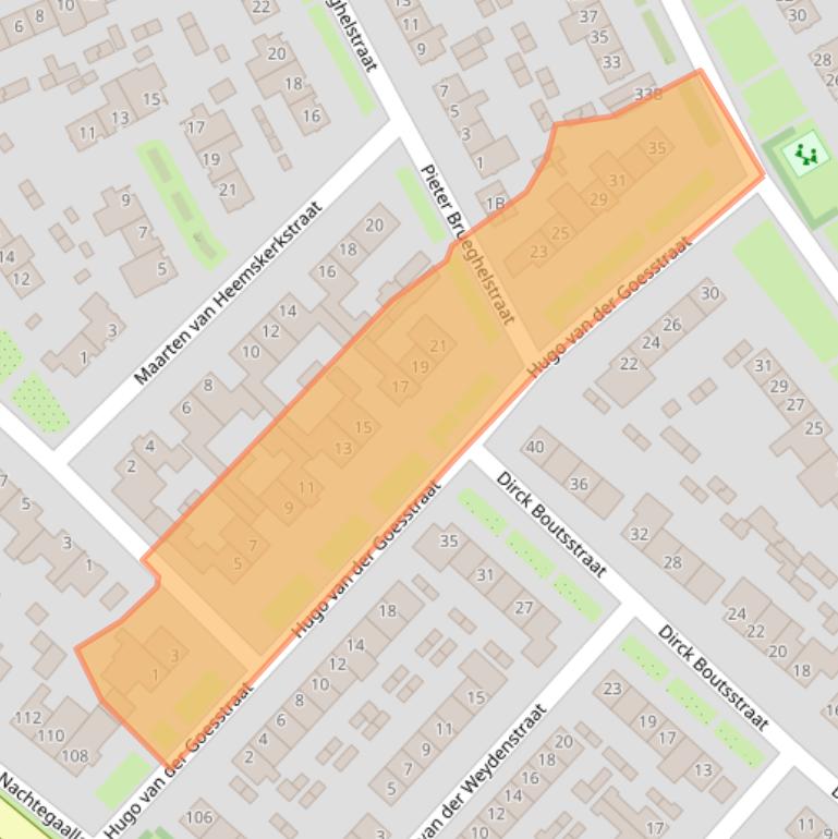 Kaart van postcodegebied 5702XR.