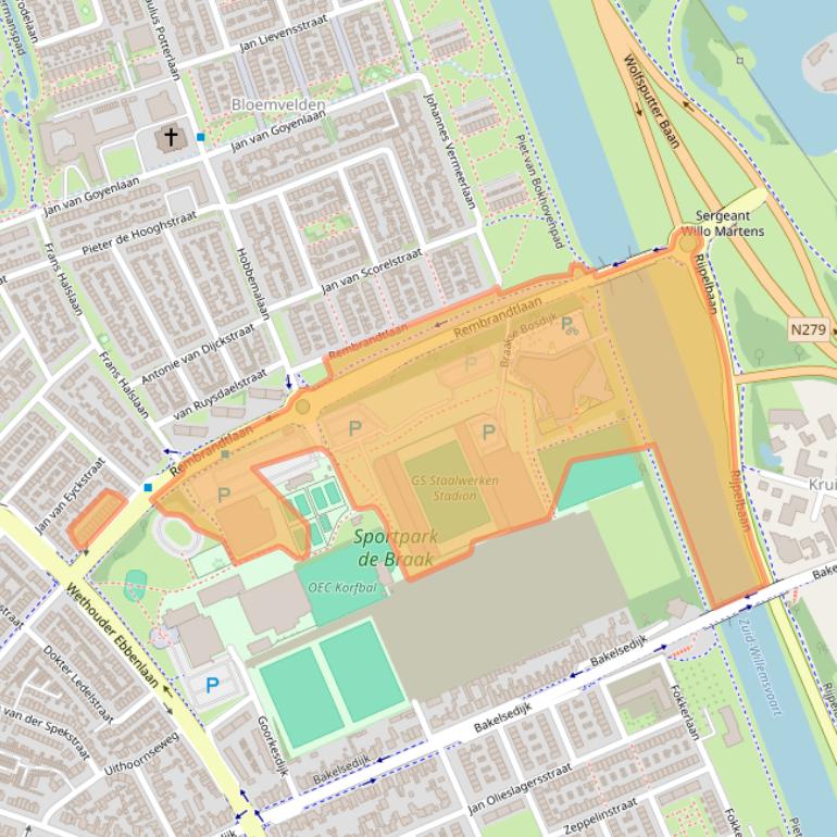 Kaart van postcodegebied 5702XZ.