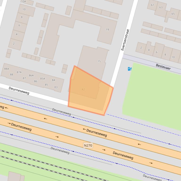 Kaart van postcodegebied 5703AC.