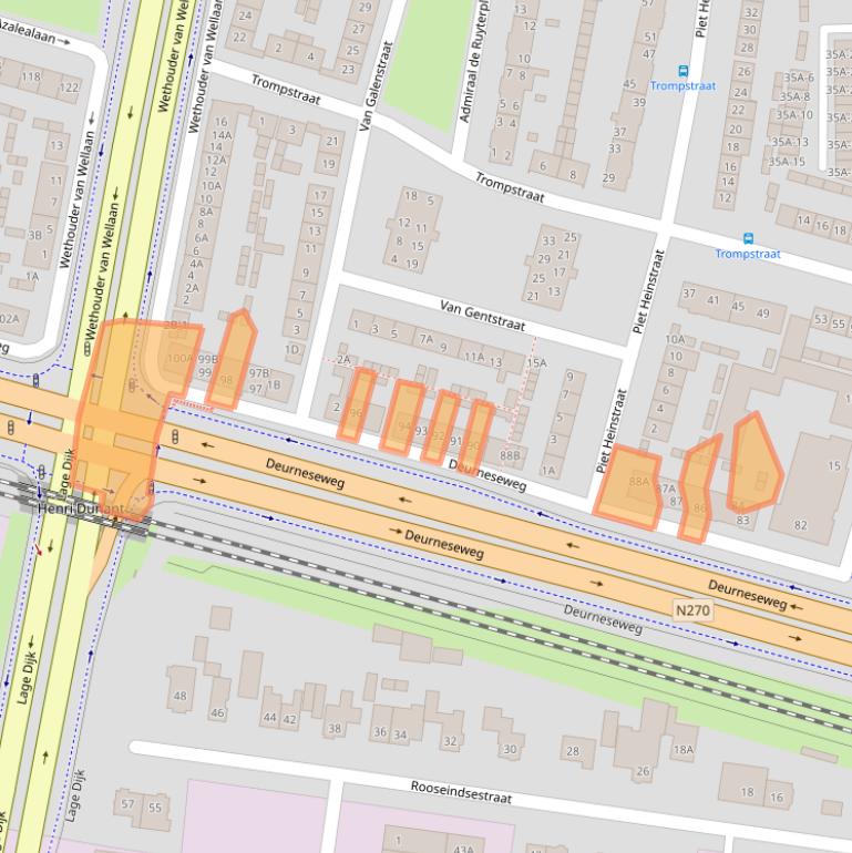 Kaart van postcodegebied 5703AD.