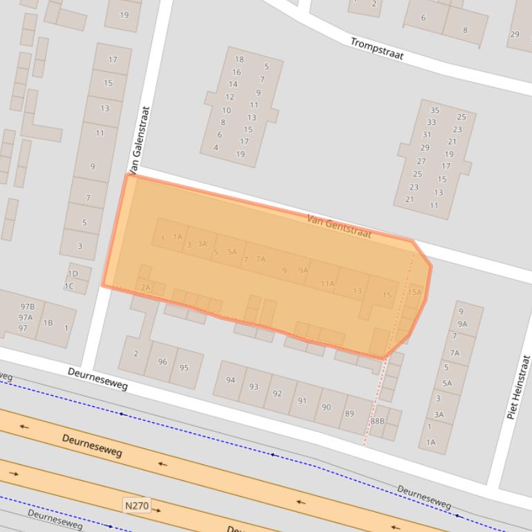 Kaart van postcodegebied 5703AH.