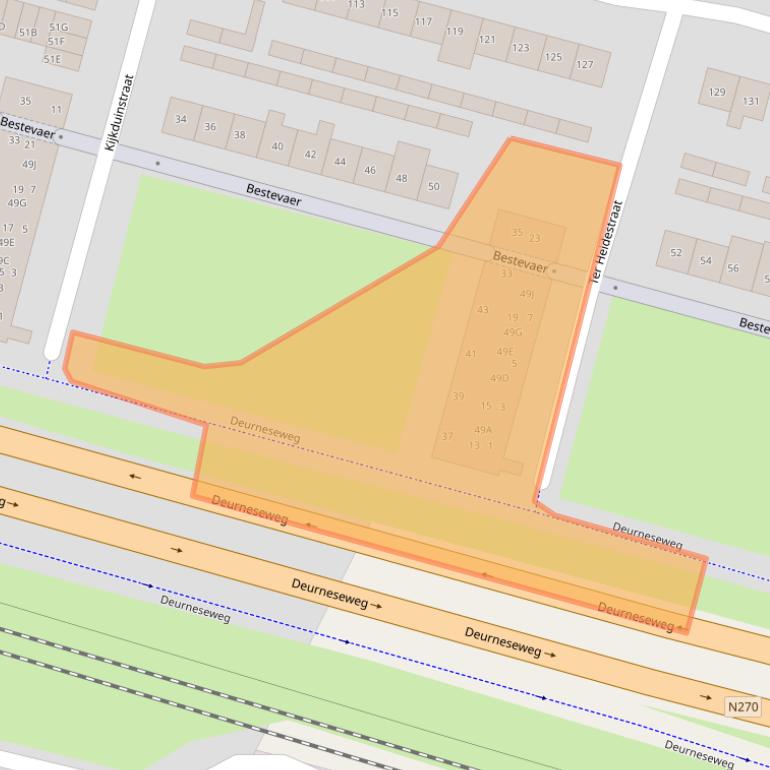 Kaart van postcodegebied 5703AT.