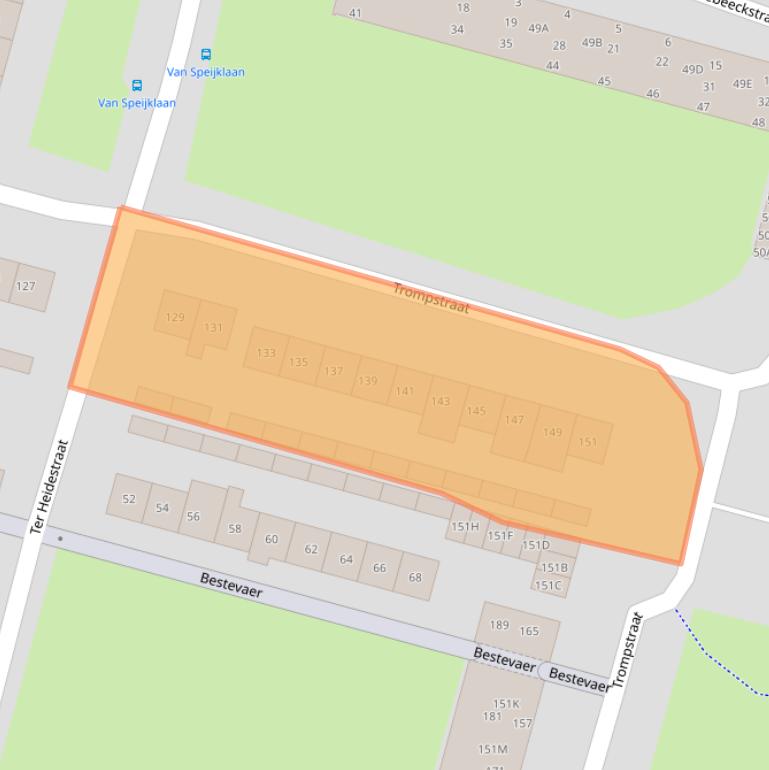 Kaart van postcodegebied 5703BD.