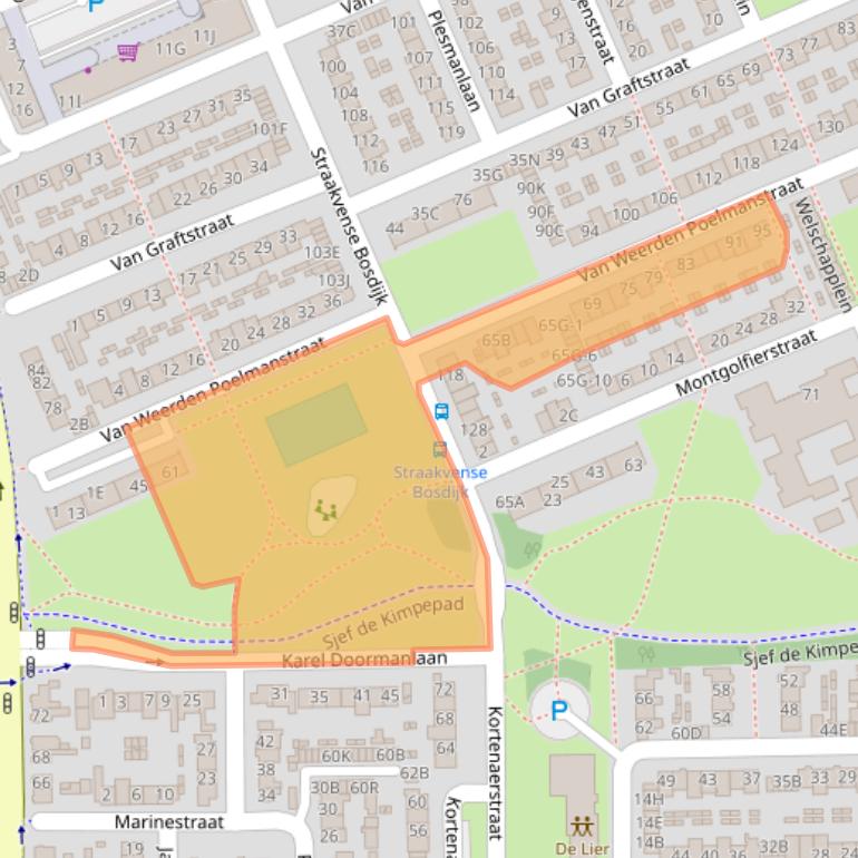 Kaart van postcodegebied 5703CR.