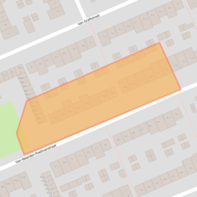 Kaart van postcodegebied 5703CV.