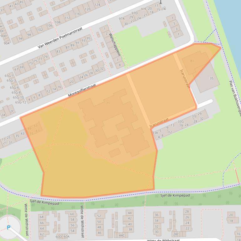 Kaart van postcodegebied 5703EB.