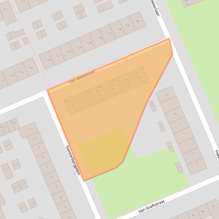 Kaart van postcodegebied 5703EM.