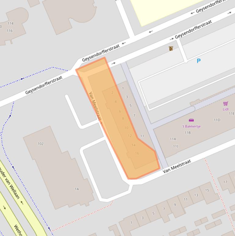 Kaart van postcodegebied 5703ER.