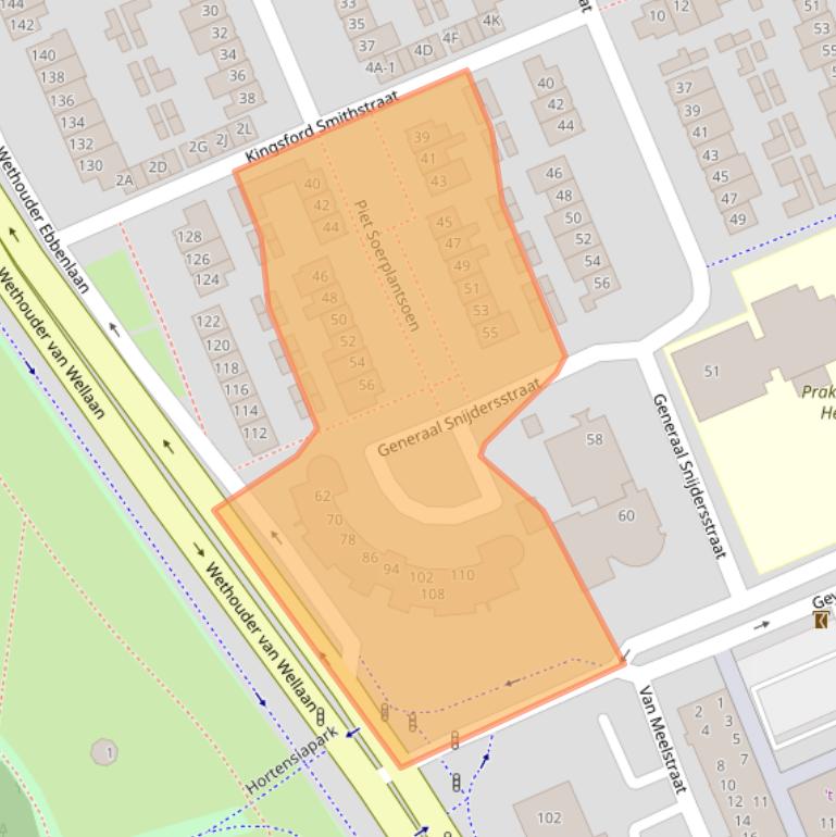 Kaart van postcodegebied 5703GP.