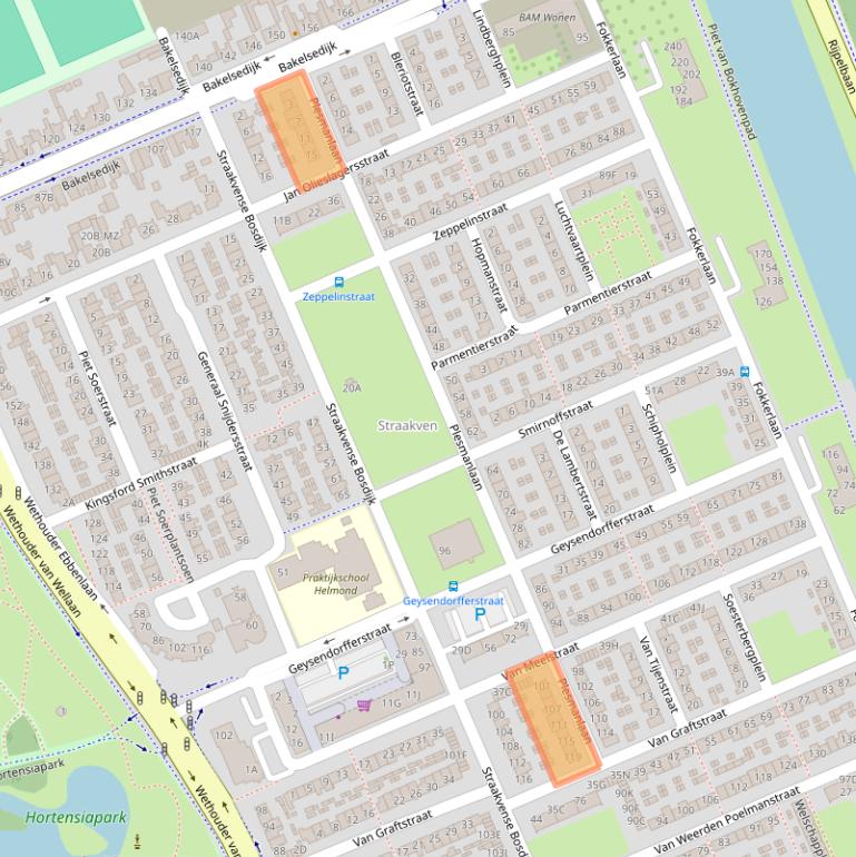 Kaart van postcodegebied 5703HA.