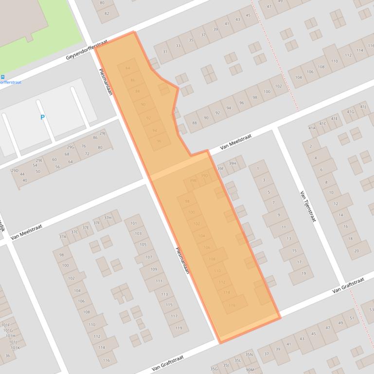 Kaart van postcodegebied 5703HD.