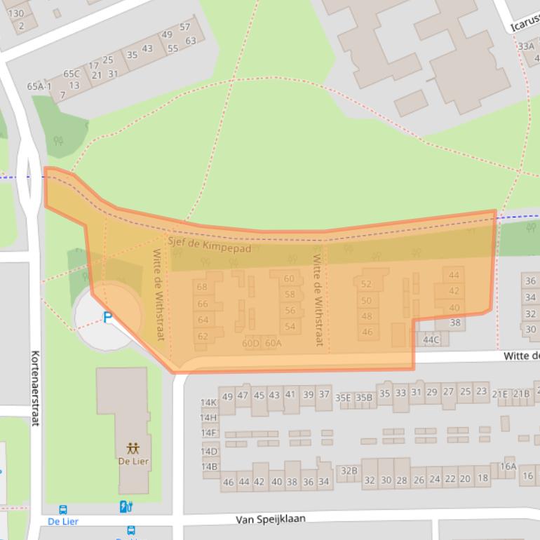 Kaart van postcodegebied 5703XC.