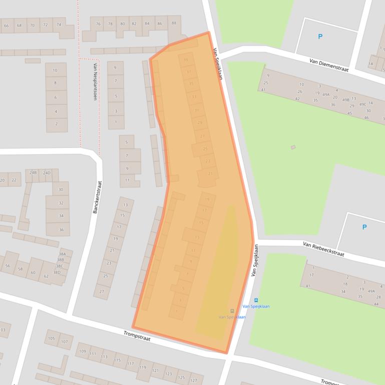 Kaart van postcodegebied 5703XD.