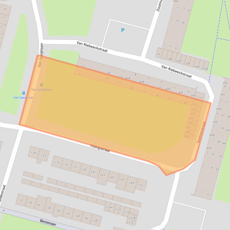 Kaart van postcodegebied 5703XL.