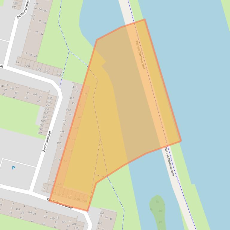 Kaart van postcodegebied 5703XR.