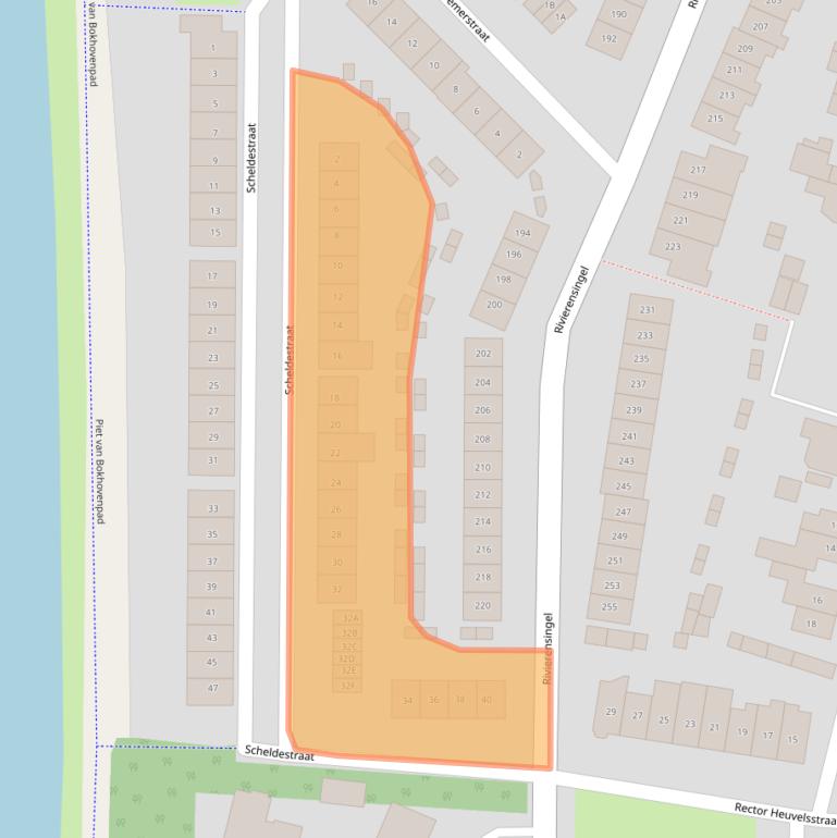 Kaart van postcodegebied 5704AH.