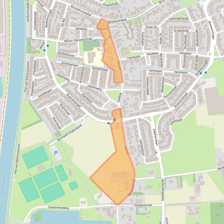 Kaart van postcodegebied 5704AR.