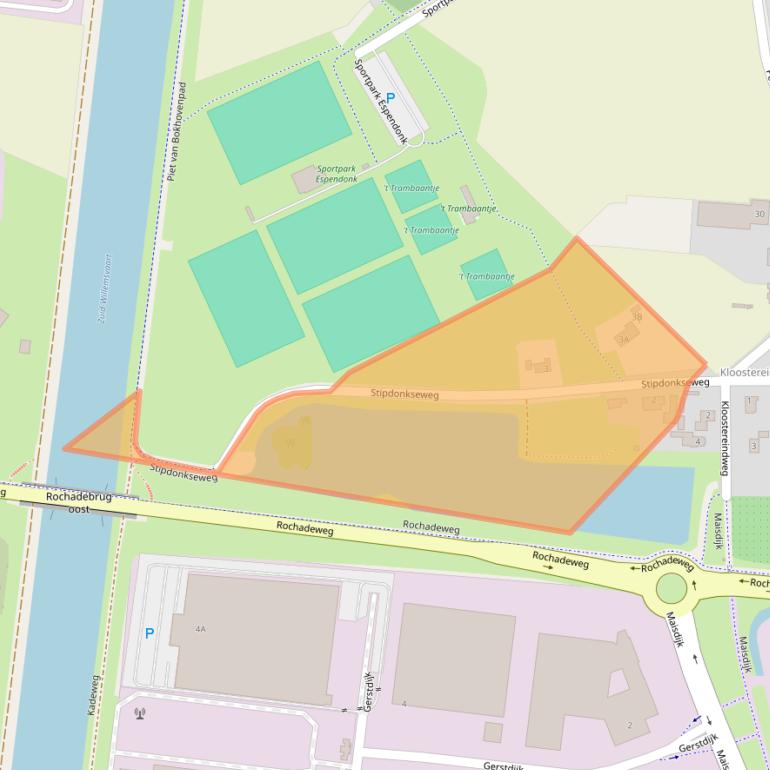 Kaart van postcodegebied 5704BD.