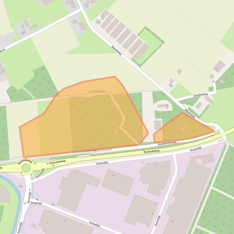 Kaart van postcodegebied 5704BV.