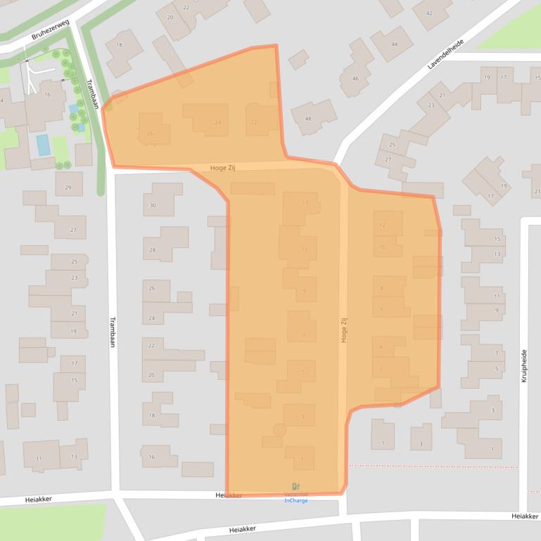 Kaart van postcodegebied 5704CD.