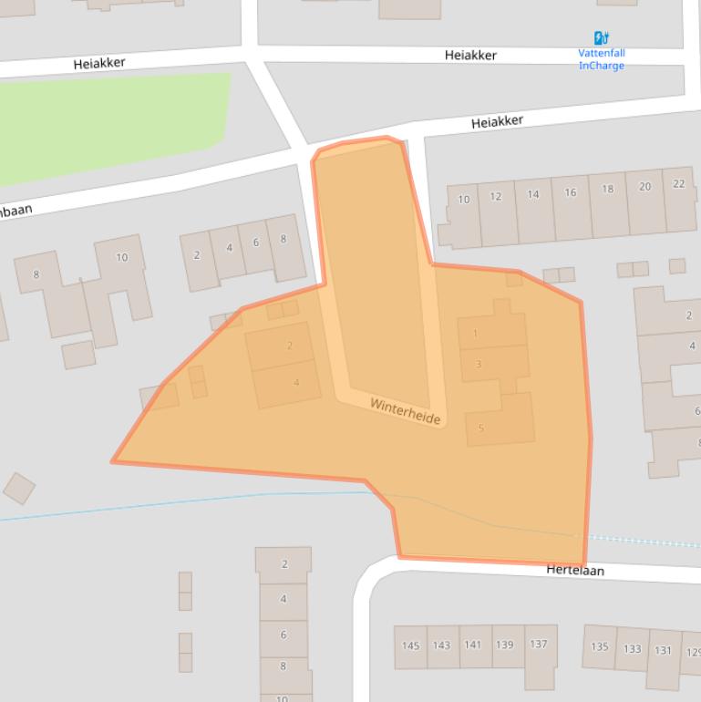 Kaart van postcodegebied 5704CJ.