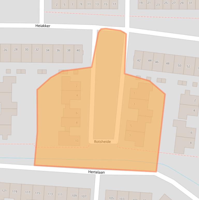 Kaart van postcodegebied 5704CZ.