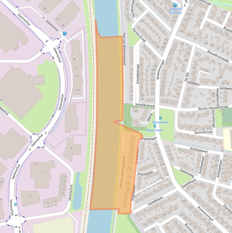 Kaart van postcodegebied 5704DB.