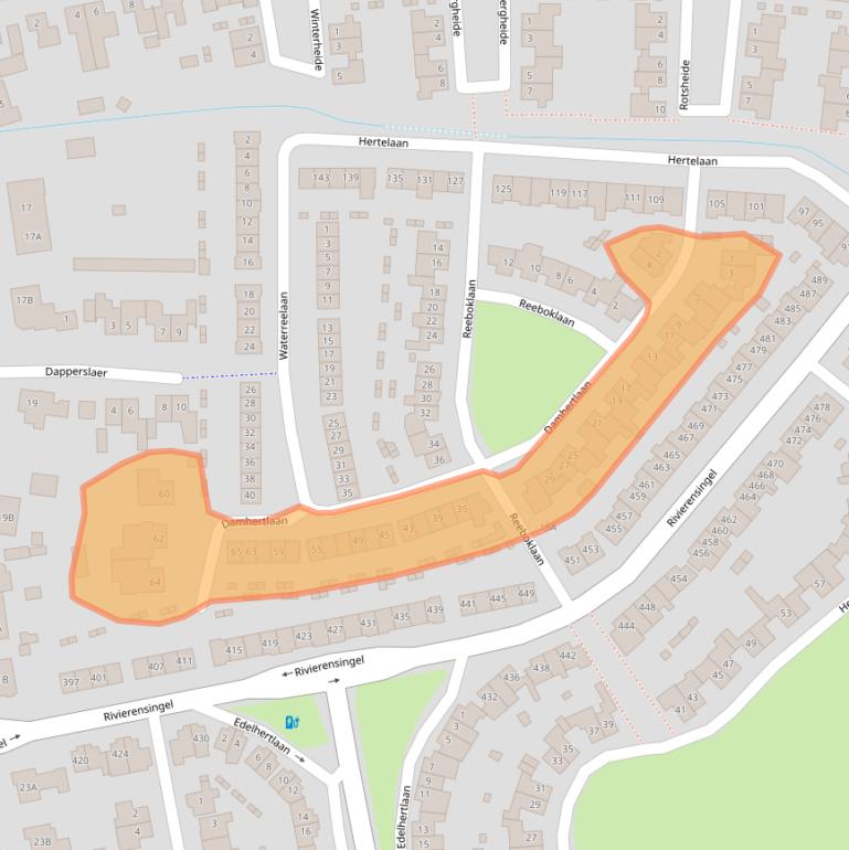 Kaart van postcodegebied 5704DD.