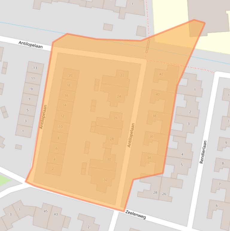 Kaart van postcodegebied 5704DJ.