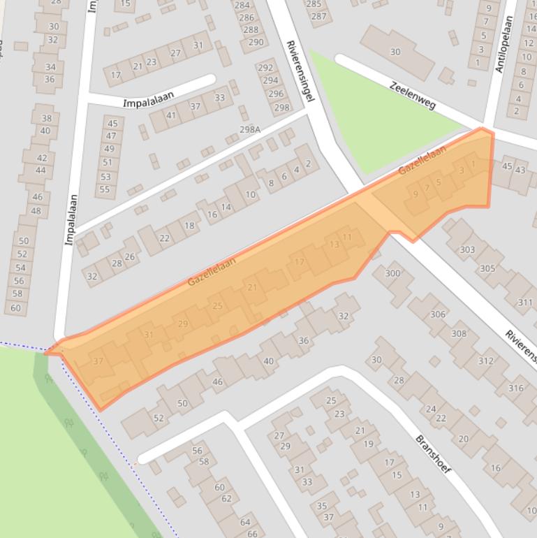 Kaart van postcodegebied 5704DK.
