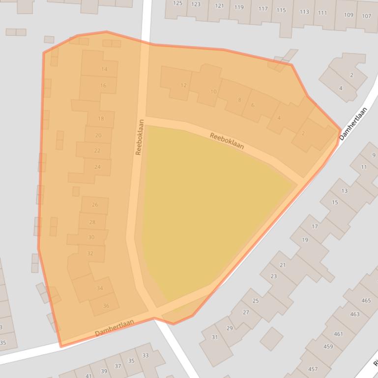 Kaart van postcodegebied 5704DT.