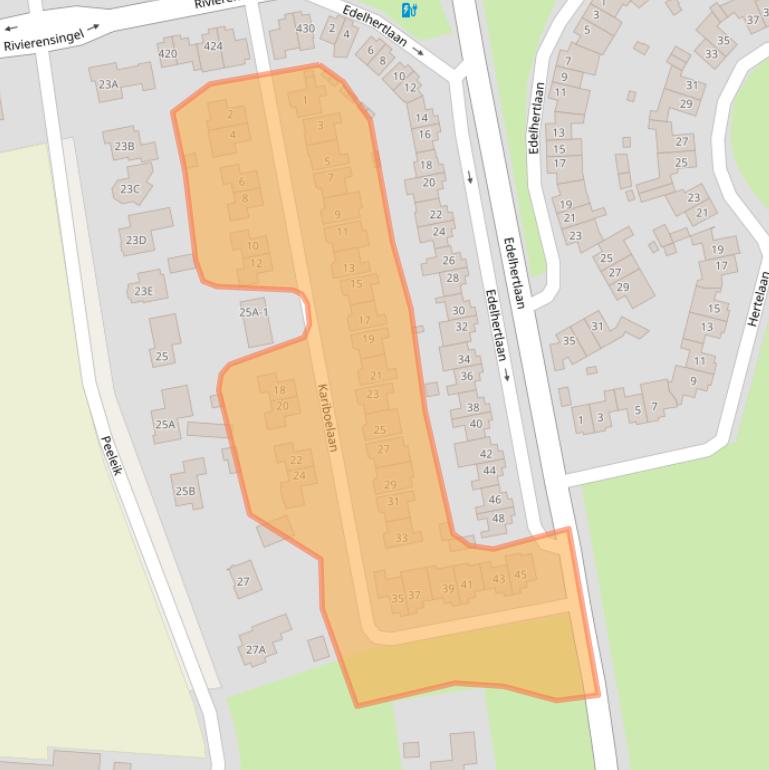 Kaart van postcodegebied 5704DW.