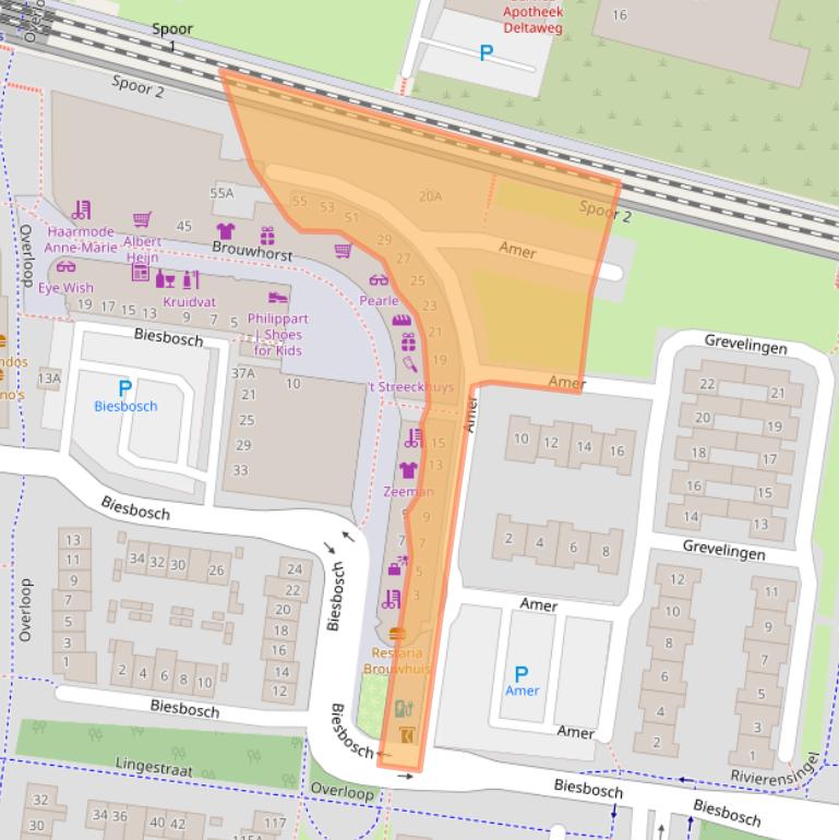 Kaart van postcodegebied 5704EA.