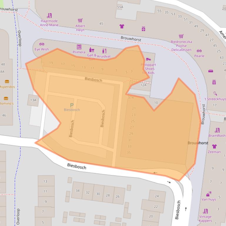 Kaart van postcodegebied 5704ED.