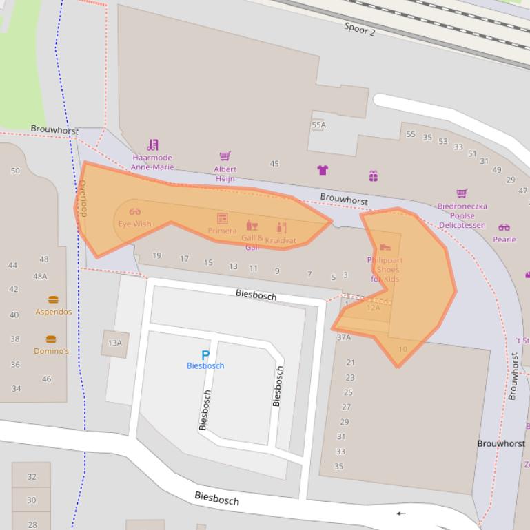 Kaart van postcodegebied 5704EH.