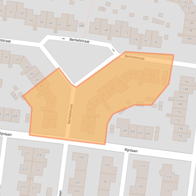 Kaart van postcodegebied 5704GD.