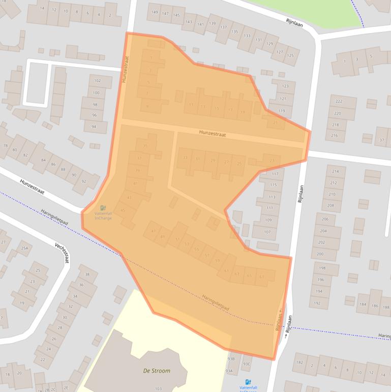Kaart van postcodegebied 5704GS.