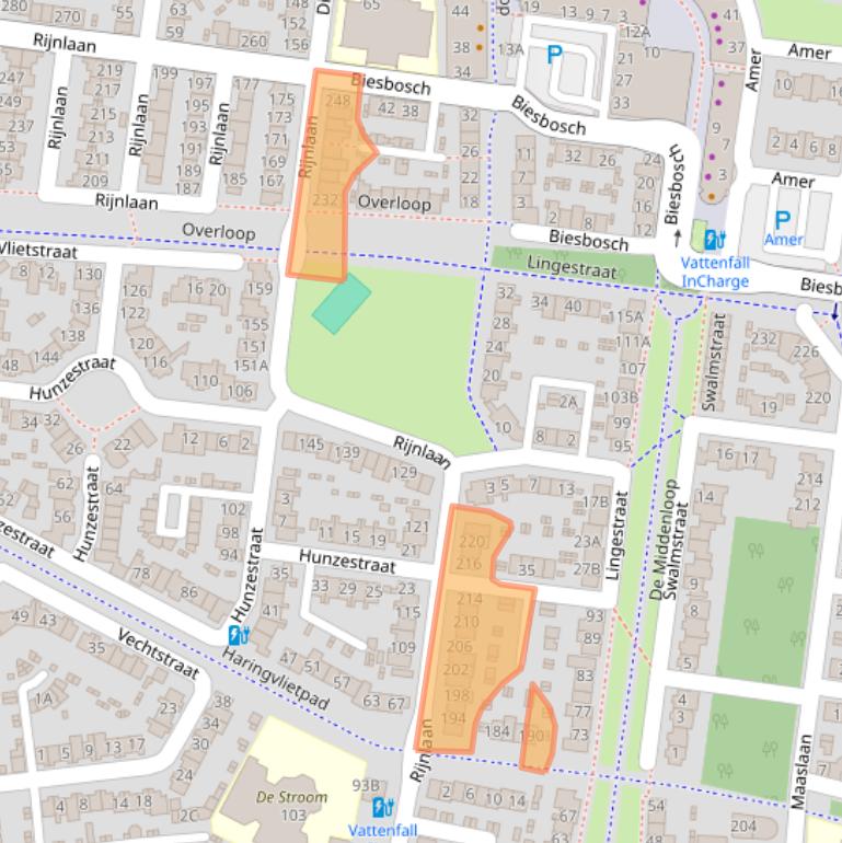 Kaart van postcodegebied 5704HK.