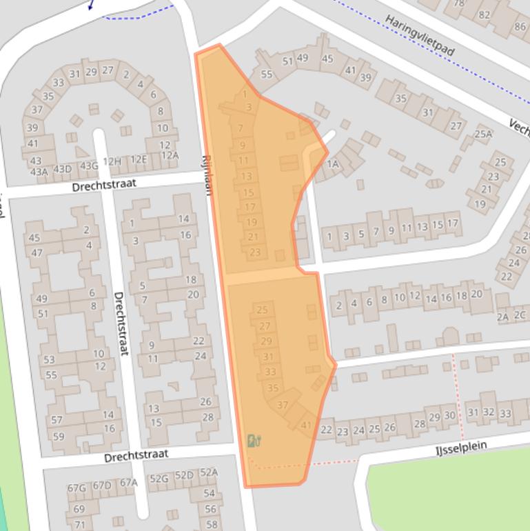 Kaart van postcodegebied 5704HW.