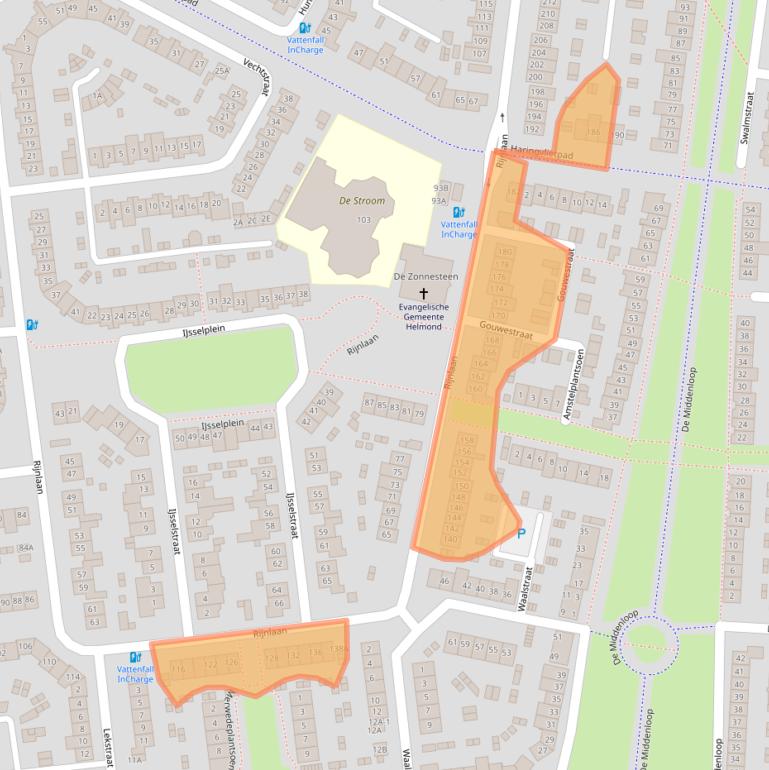 Kaart van postcodegebied 5704JH.