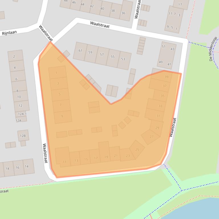 Kaart van postcodegebied 5704JL.